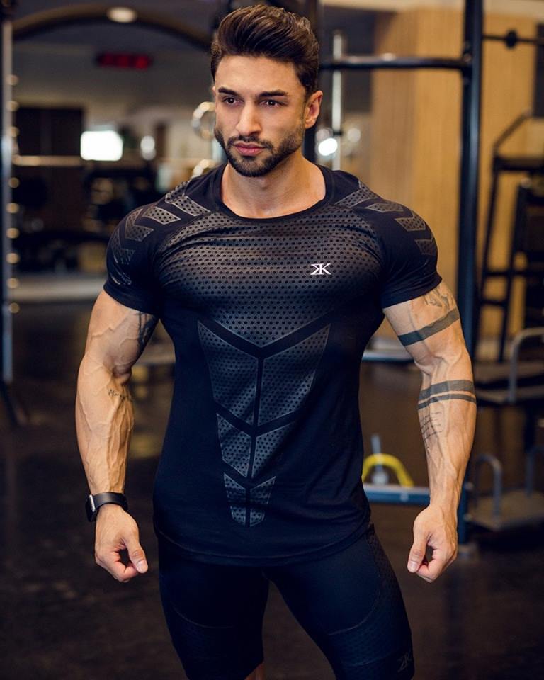 Fitness Clothes Coach Sports T-shirt Muscle Tights Men's High Elastic Training Clothes Short-sleeved Fitness Clothes Men