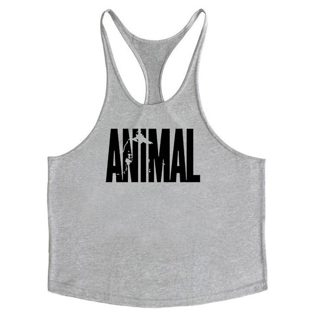 Animal Gyms Tank Top Men Workout Clothing Bodybuilding Stringer Men Muscle Vests Cotton Y back Singlets debardeur fitness homme