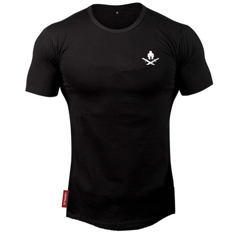 Clothing gym fitness Running t shirt men O-neck t-shirt cotton bodybuilding Sport shirts tops gym men t shirt