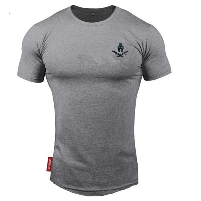 Clothing gym fitness Running t shirt men O-neck t-shirt cotton bodybuilding Sport shirts tops gym men t shirt