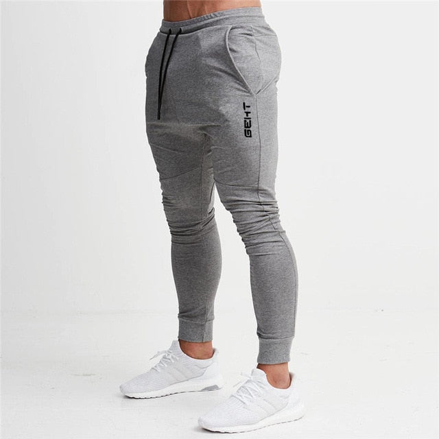 2021 GEHT brand Casual Skinny Pants Mens Joggers Sweatpants Fitness Workout Brand Track pants New Autumn Male Fashion Trousers