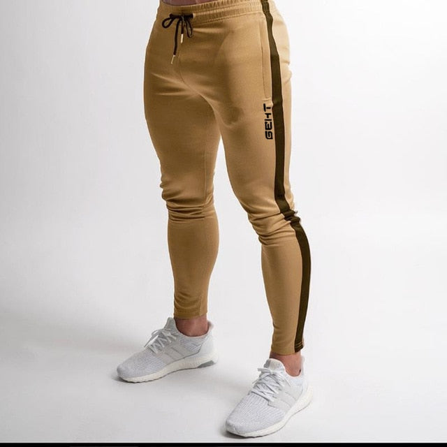 2021 GEHT brand Casual Skinny Pants Mens Joggers Sweatpants Fitness Workout Brand Track pants New Autumn Male Fashion Trousers