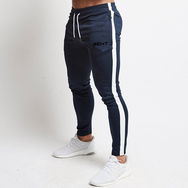 2021 GEHT brand Casual Skinny Pants Mens Joggers Sweatpants Fitness Workout Brand Track pants New Autumn Male Fashion Trousers