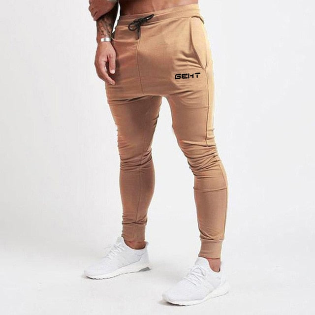 2021 GEHT brand Casual Skinny Pants Mens Joggers Sweatpants Fitness Workout Brand Track pants New Autumn Male Fashion Trousers