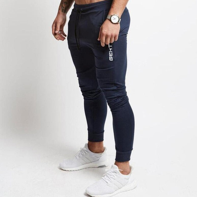 2021 GEHT brand Casual Skinny Pants Mens Joggers Sweatpants Fitness Workout Brand Track pants New Autumn Male Fashion Trousers