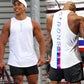 2021 Summer New Men Fashion Trend Cool Undershirt Fitness Outdoor Sports Vest Muscle Gym Loose Cotton Black Sleeveless Shirt