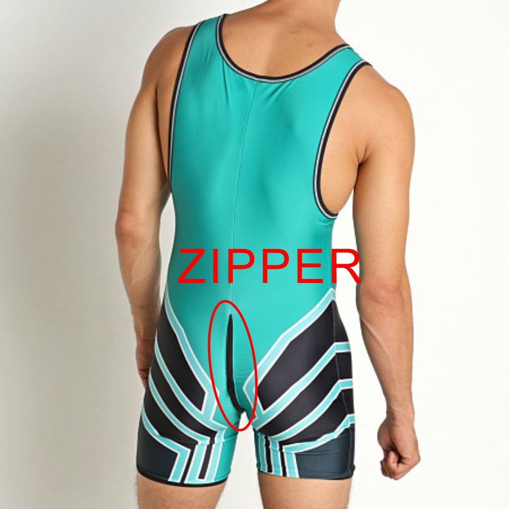 USA Poshmark Cellblock 13 Mens Wrestling Zipper Singlets One-Piece Powerlifting Sleeveless Gym Sport Fitness Clothing