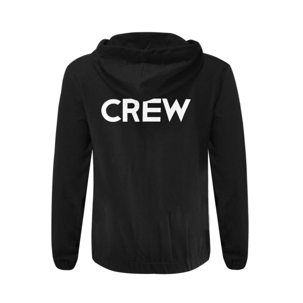 CREW Men's All Over Print Full Zip Hoodie (Model H14)