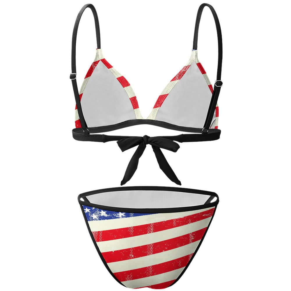 American Flag Sexy Two Piece Bikini Swimsuit