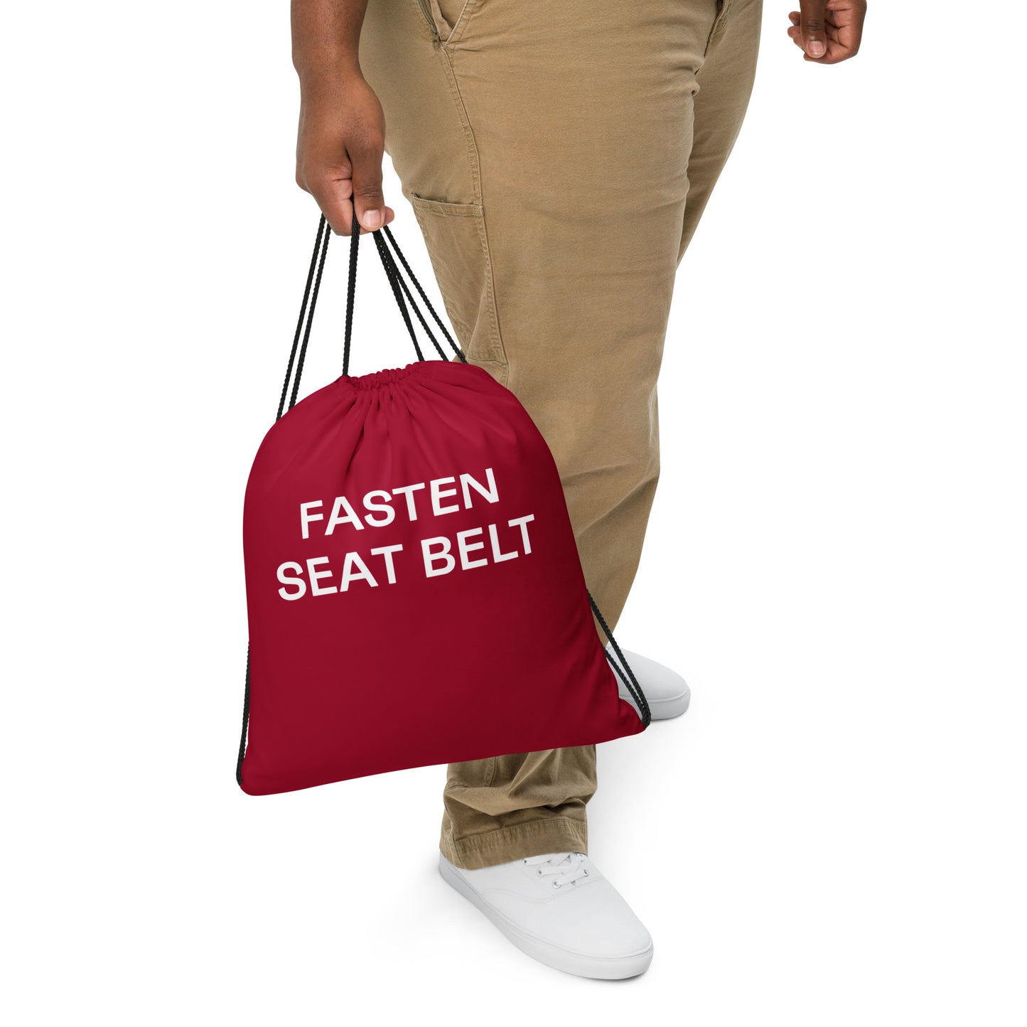 Fasten Seat Belt Drawstring bag