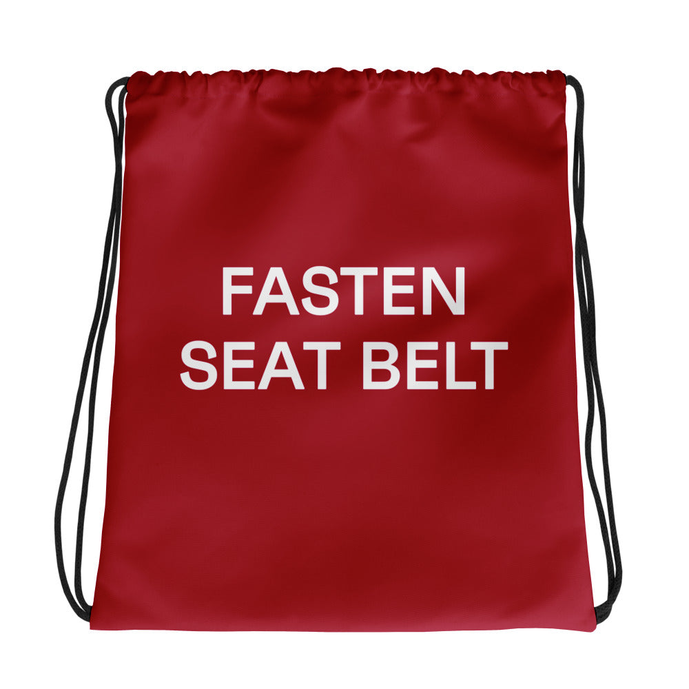 Fasten Seat Belt Drawstring bag