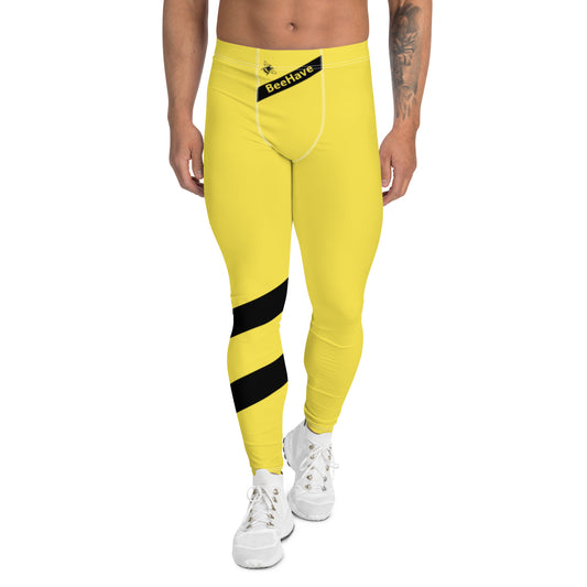 BeeHave  Signature Yellow Stripes Men's Leggings