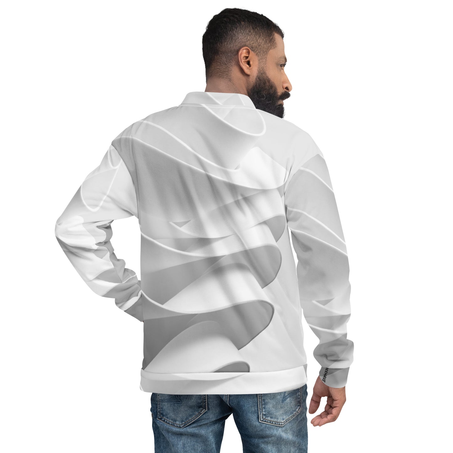 Cities White Unisex Bomber Jacket