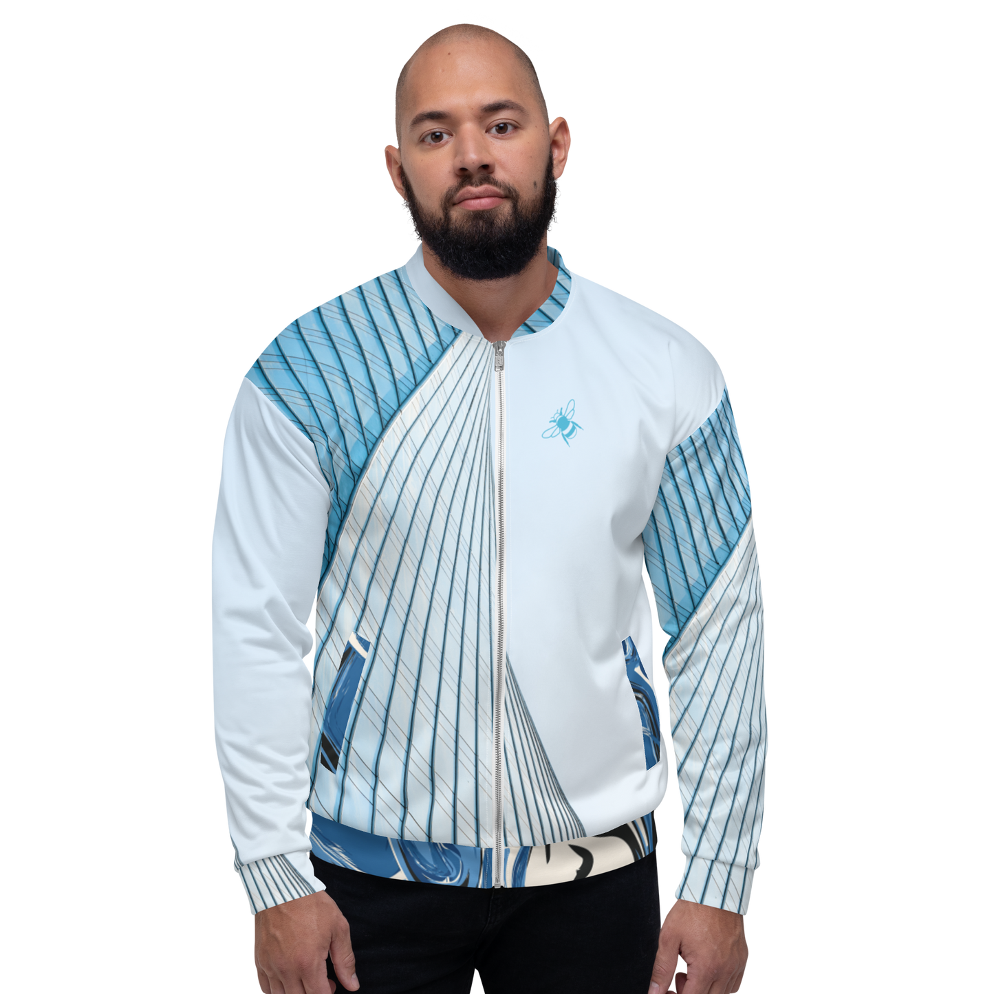 Cities Blue Unisex Bomber Jacket