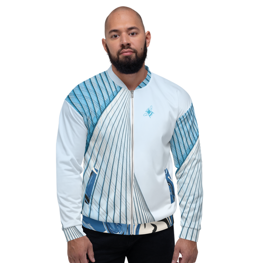 Cities Blue Unisex Bomber Jacket