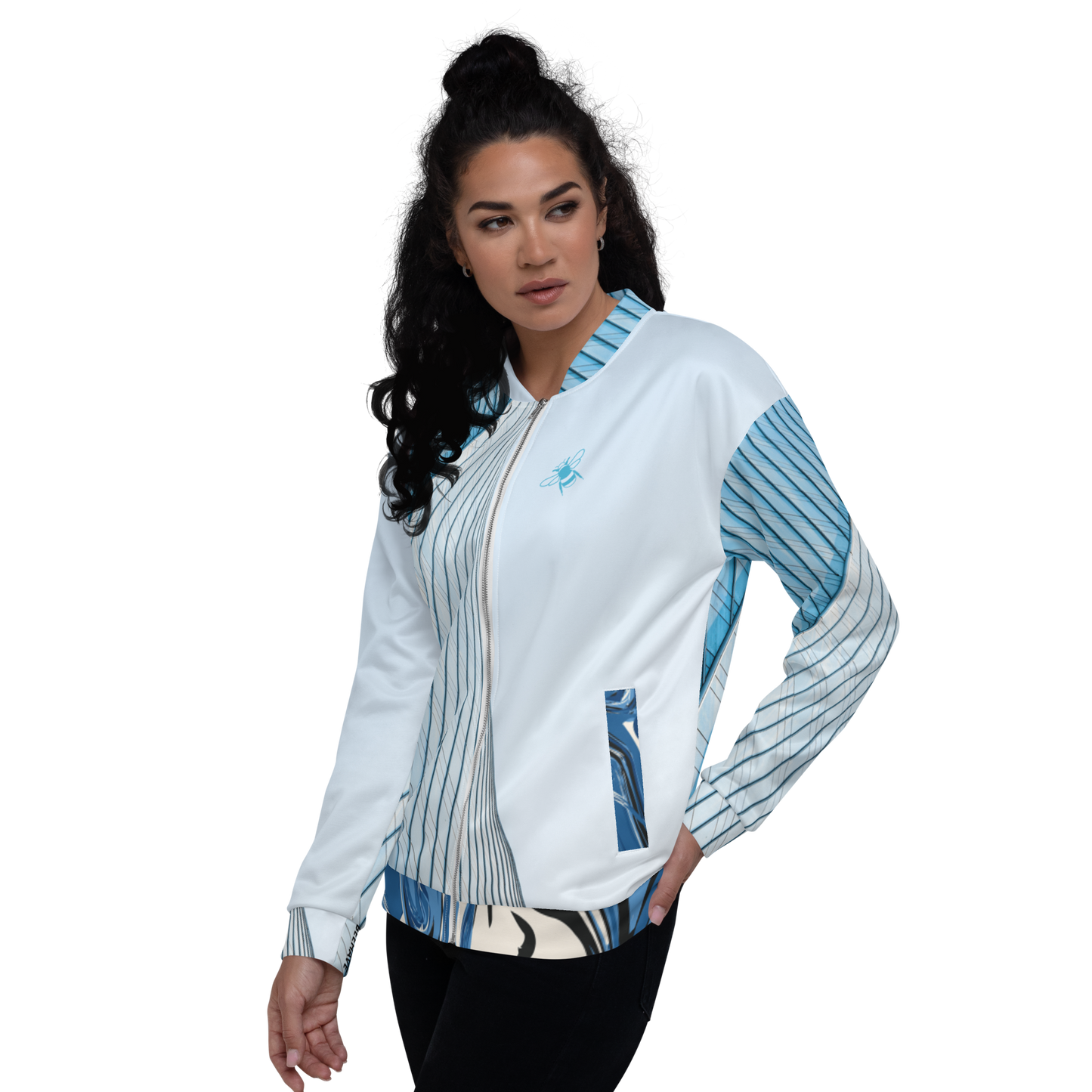 Cities Blue Unisex Bomber Jacket