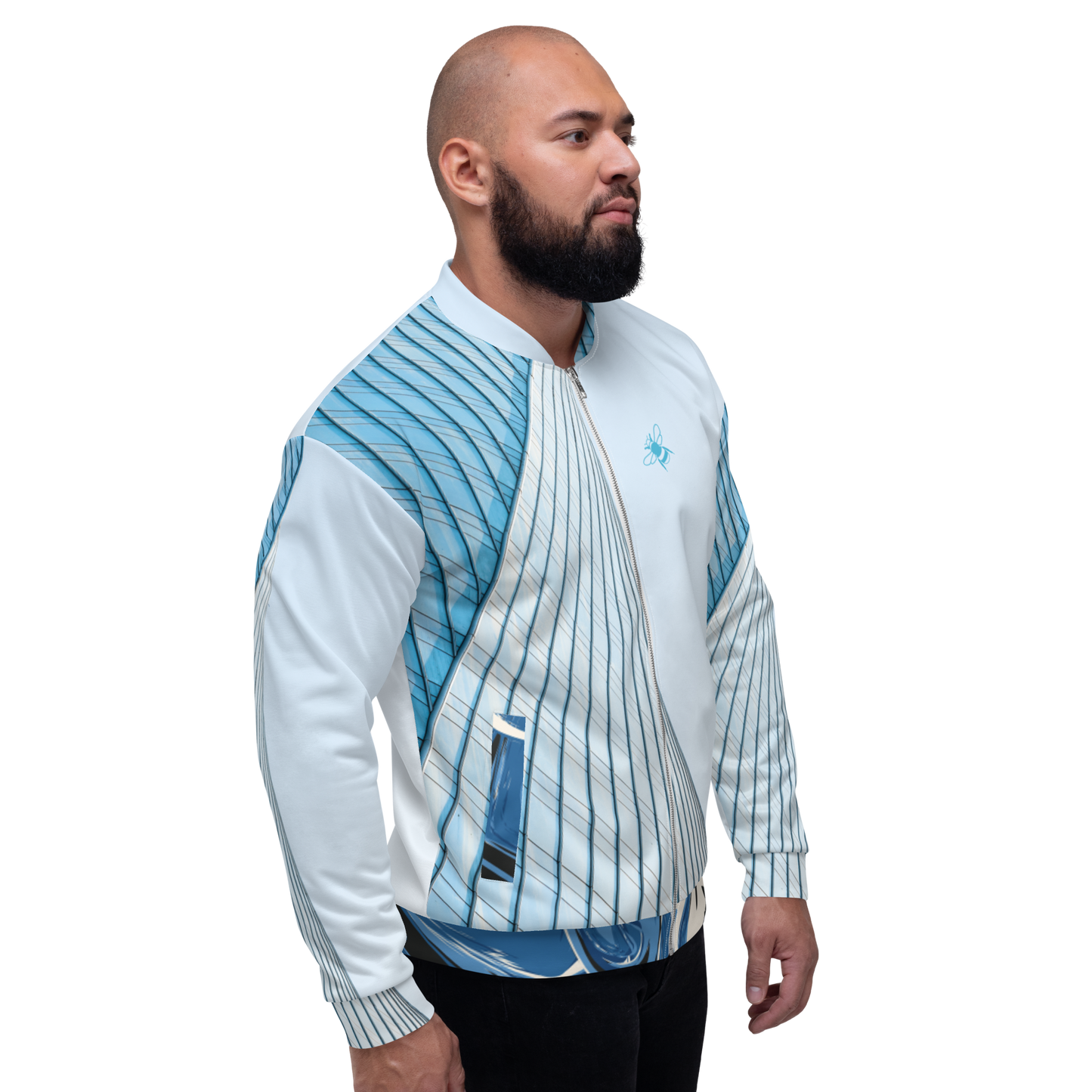 Cities Blue Unisex Bomber Jacket