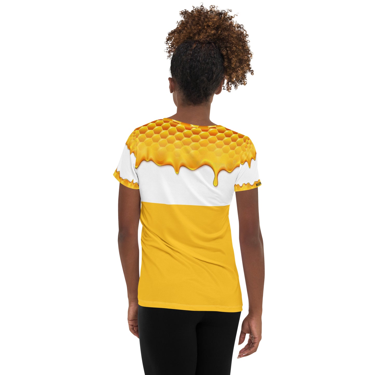 BEEHAVE Honey All-Over Print Women's Athletic T-shirt