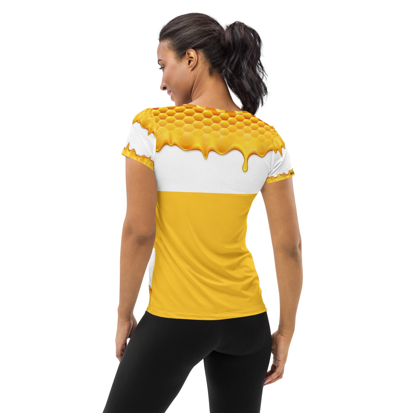 BEEHAVE Honey All-Over Print Women's Athletic T-shirt