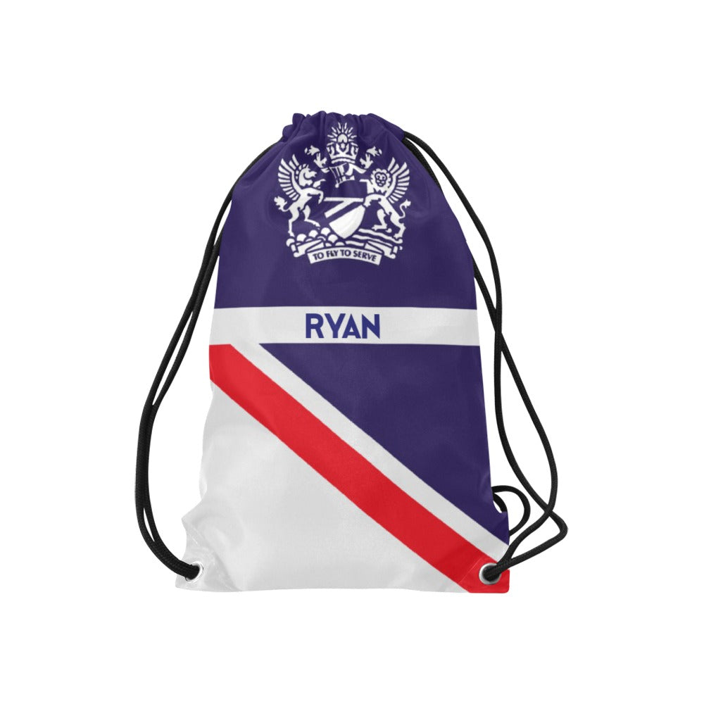 Personalised Vintage Airline Drawstring Bags  (Model 1604) (Small)