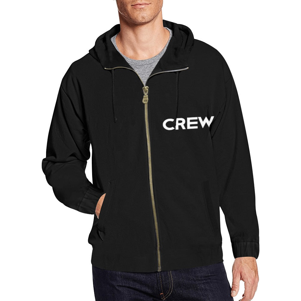 CREW Men's All Over Print Full Zip Hoodie (Model H14)