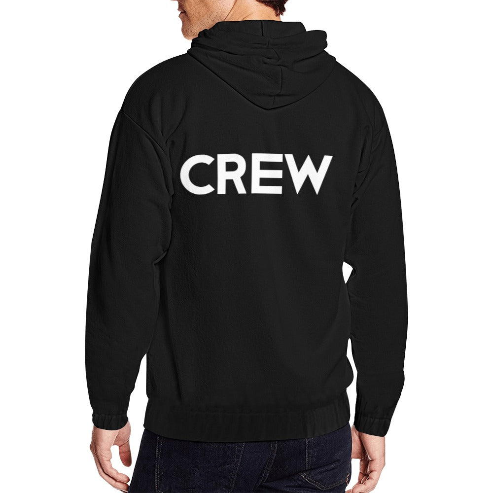 CREW Men's All Over Print Full Zip Hoodie (Model H14)