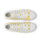 Yellow mesh Men’s high top canvas shoes