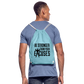 bee stronger Drawstring Bag - aqua