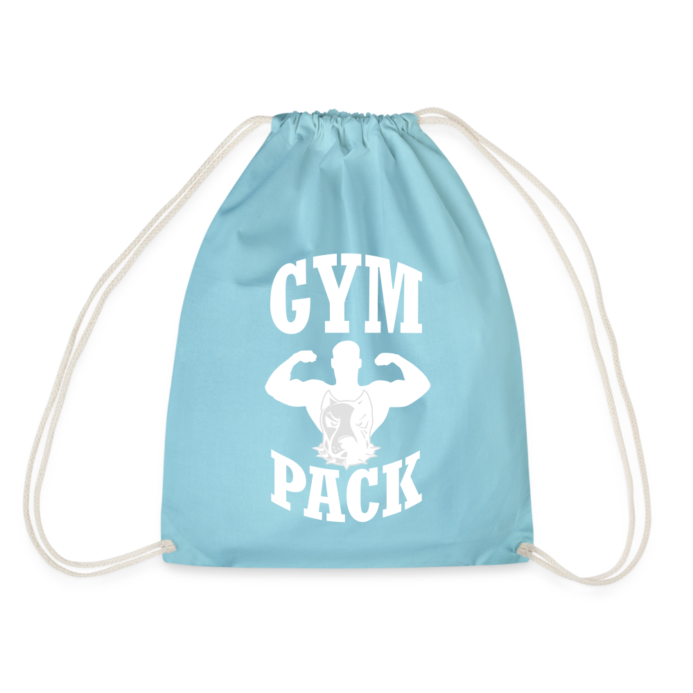 bee stronger Drawstring Bag - aqua