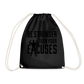 bee stronger Drawstring Bag - black