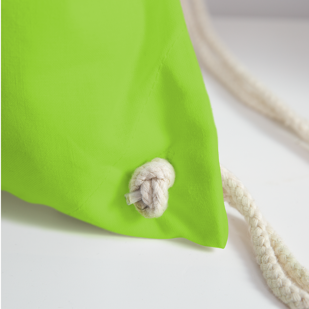 bee stronger Drawstring Bag - neon green