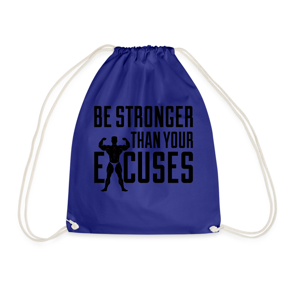 bee stronger Drawstring Bag - royal blue