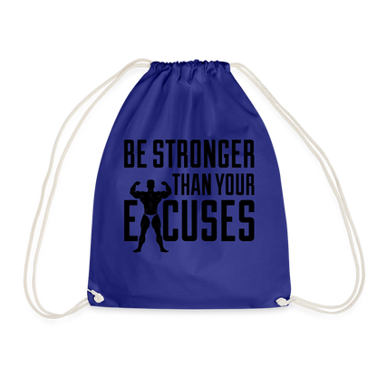 bee stronger Drawstring Bag - royal blue