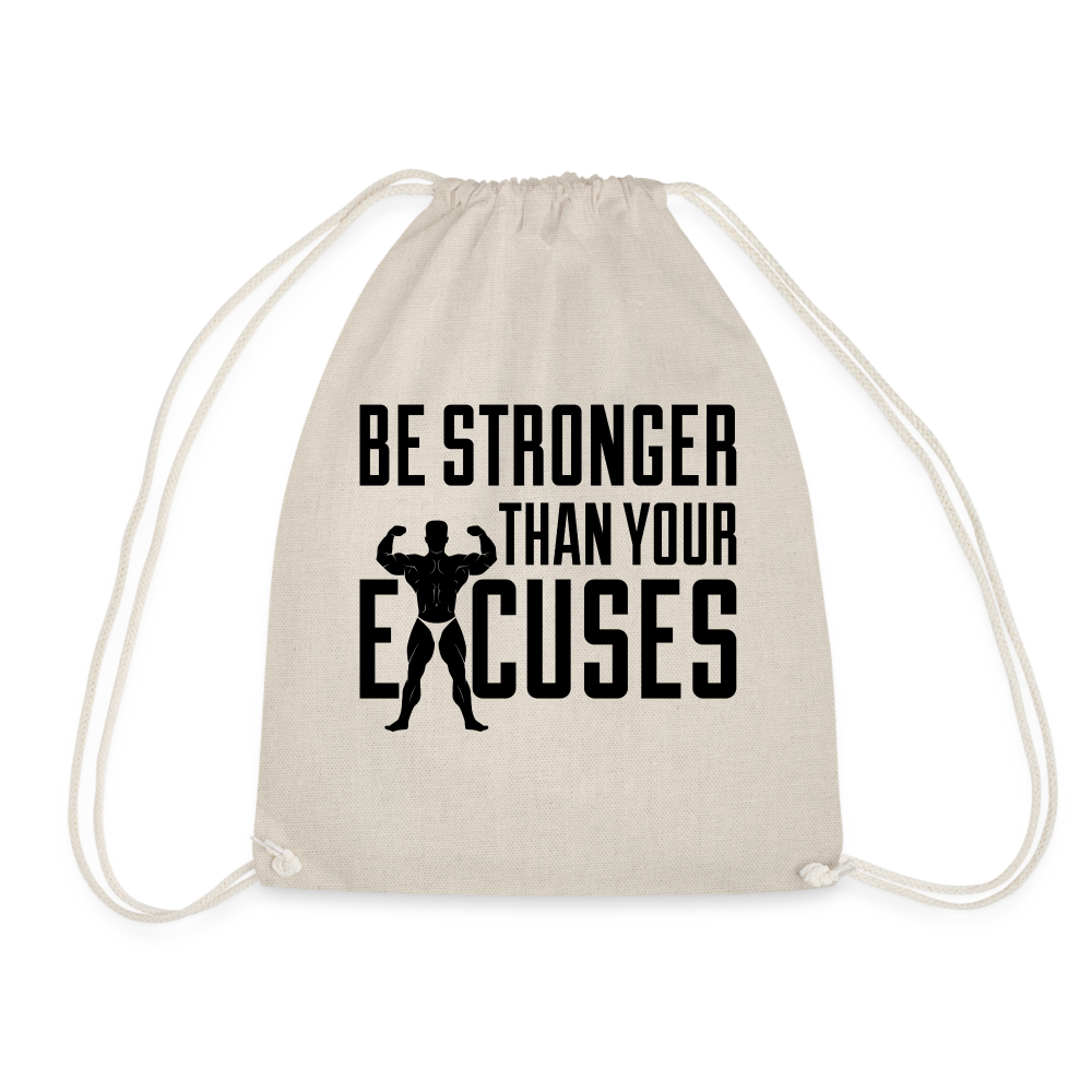 bee stronger Drawstring Bag - nature