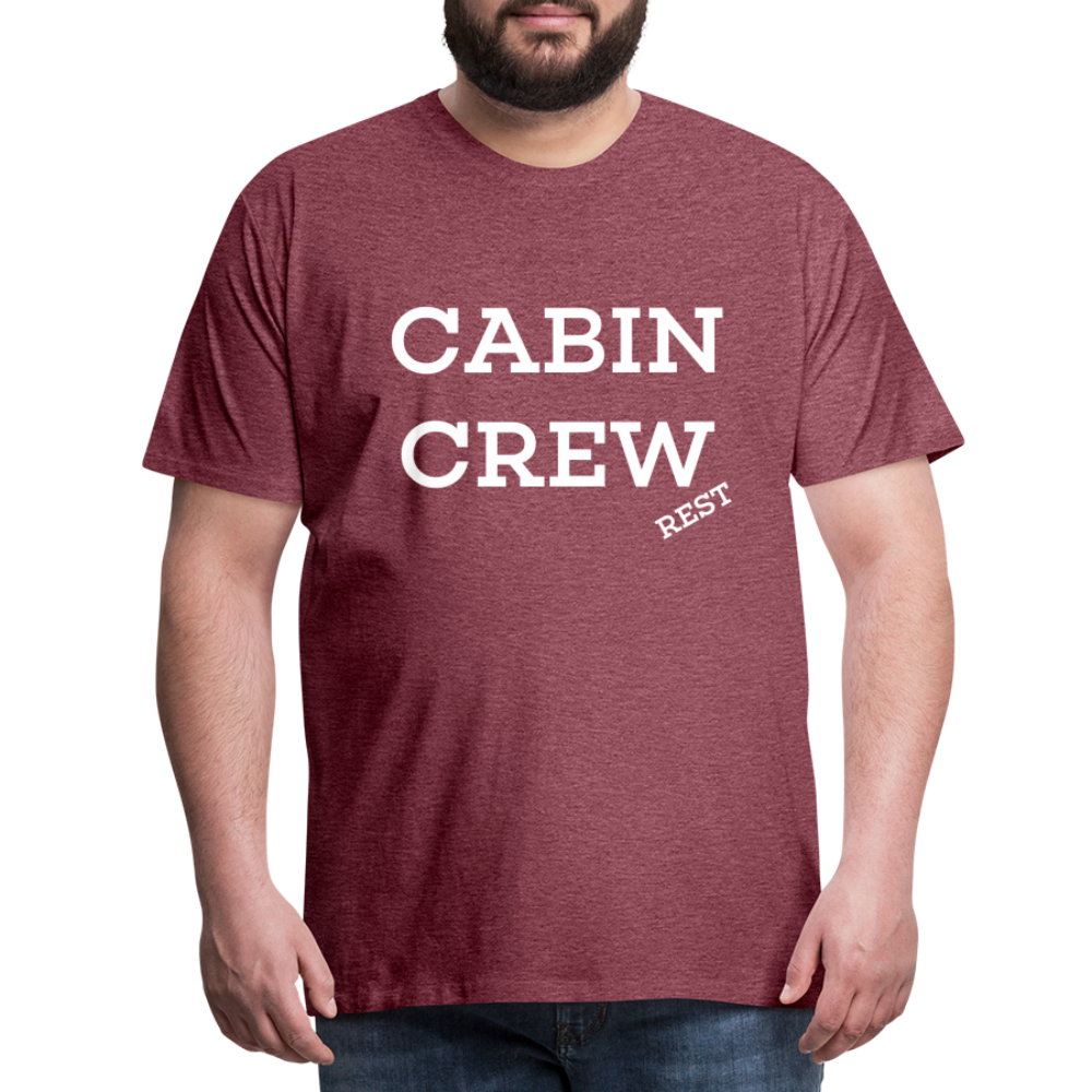 BEECREW Cabin Crew Rest T-Shirt - heather burgundy