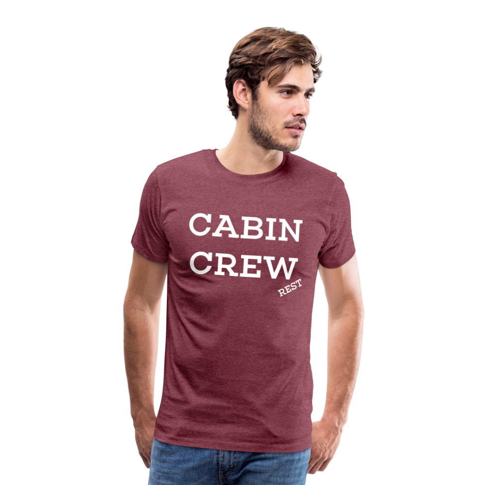 BEECREW Cabin Crew Rest T-Shirt - heather burgundy