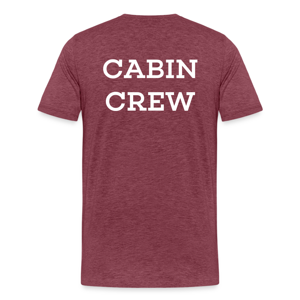 BEECREW Cabin Crew Rest T-Shirt - heather burgundy