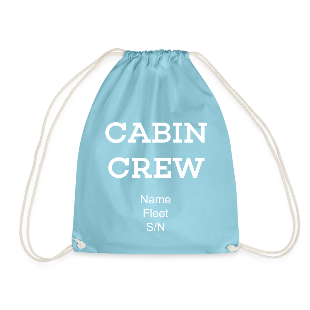 Cabin Crew Drawstring Bag - aqua