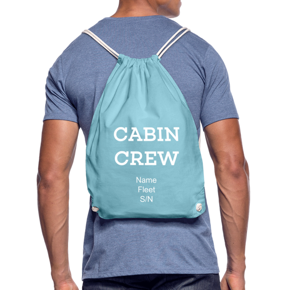 Cabin Crew Drawstring Bag - aqua