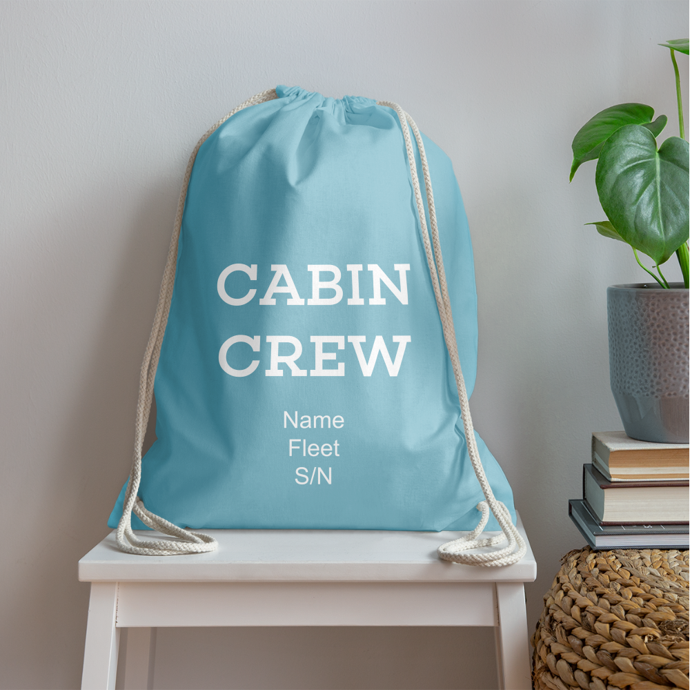 Cabin Crew Drawstring Bag - aqua