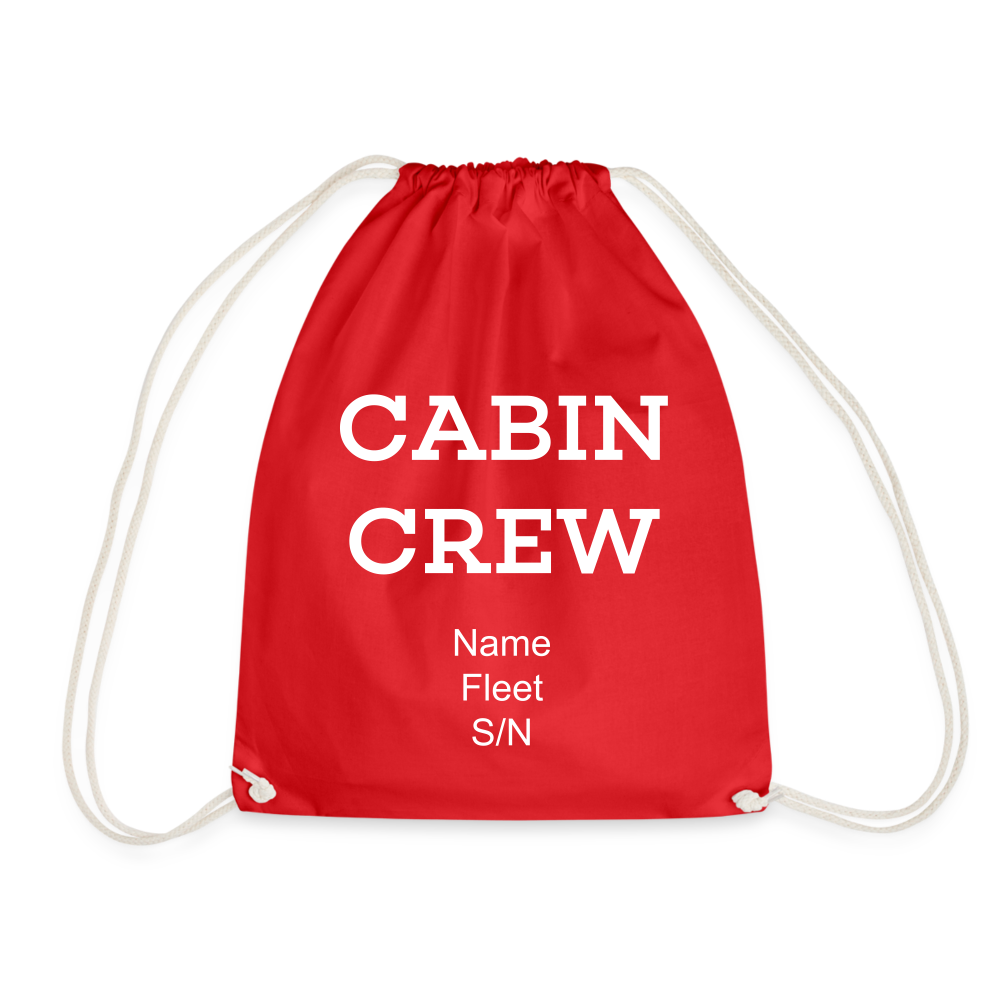 Cabin Crew Drawstring Bag - red