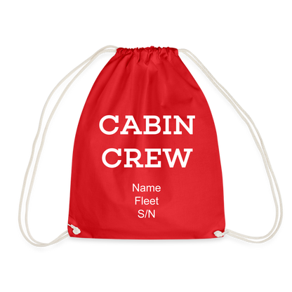 Cabin Crew Drawstring Bag - red