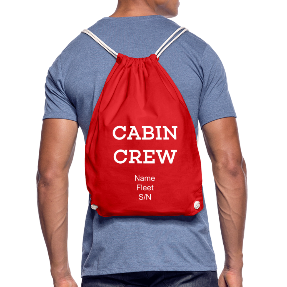 Cabin Crew Drawstring Bag - red