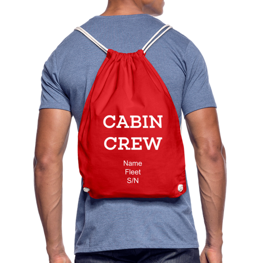 Cabin Crew Drawstring Bag - red