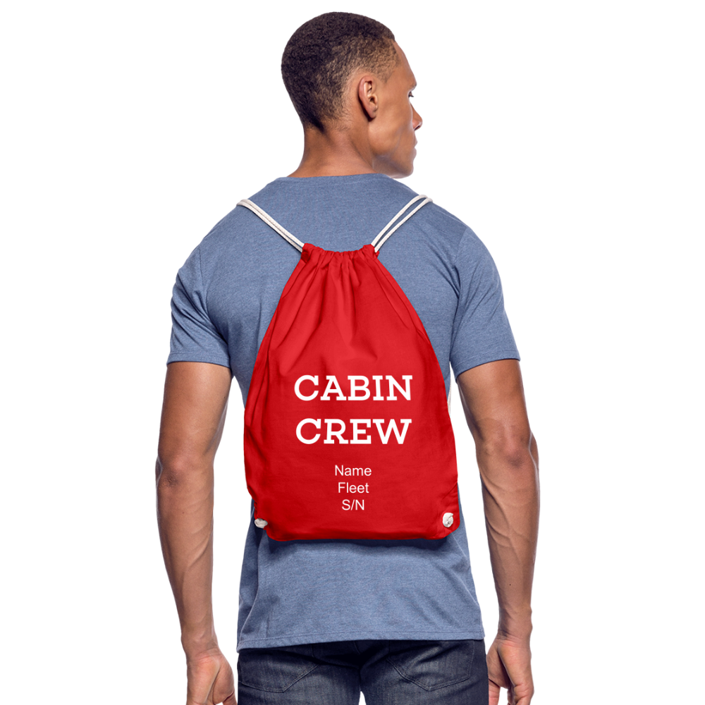 Cabin Crew Drawstring Bag - red