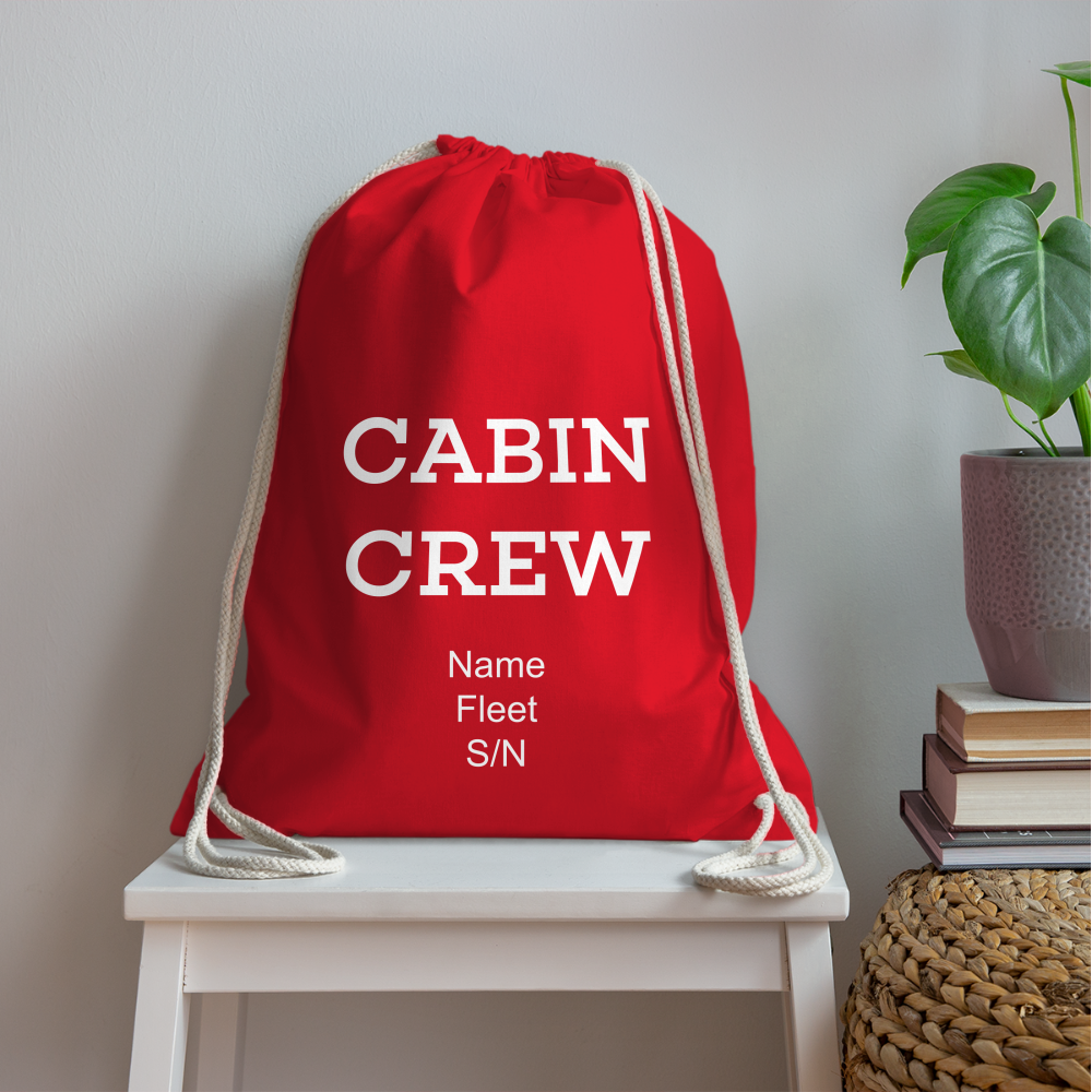 Cabin Crew Drawstring Bag - red