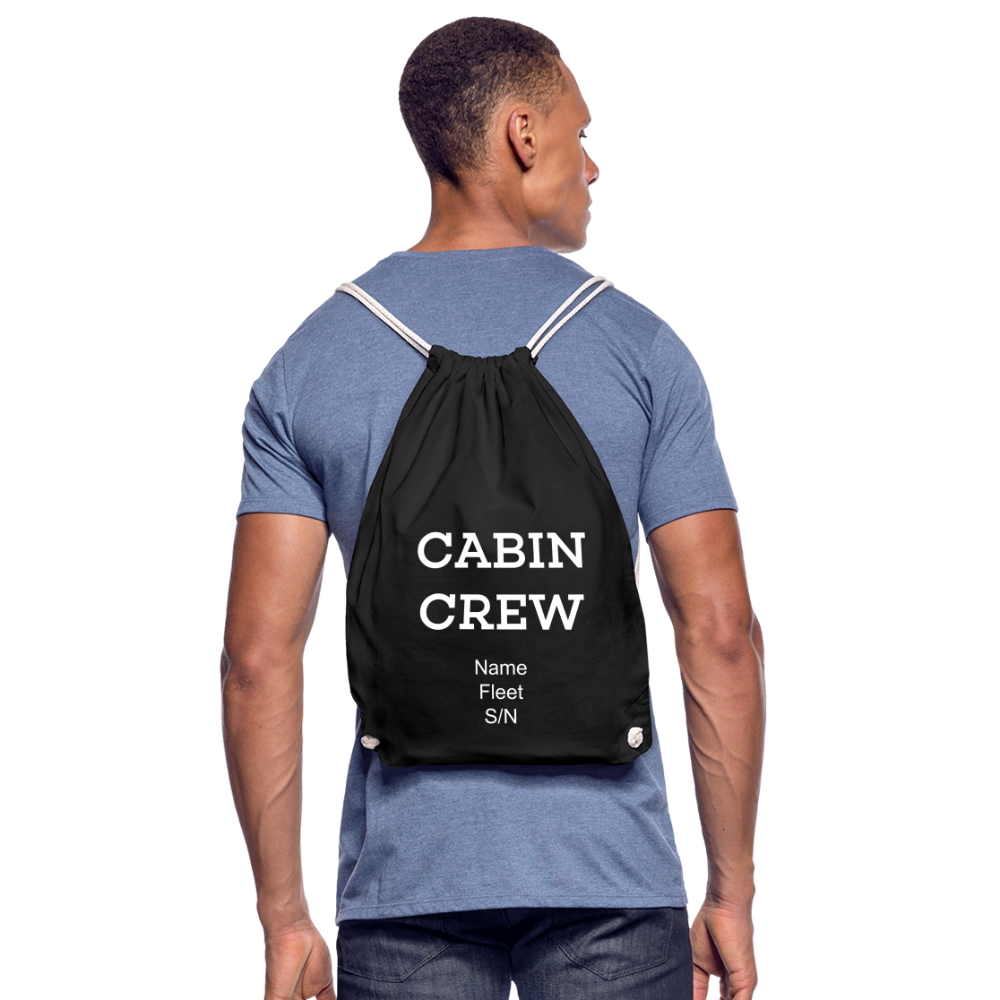 Cabin Crew Drawstring Bag - black