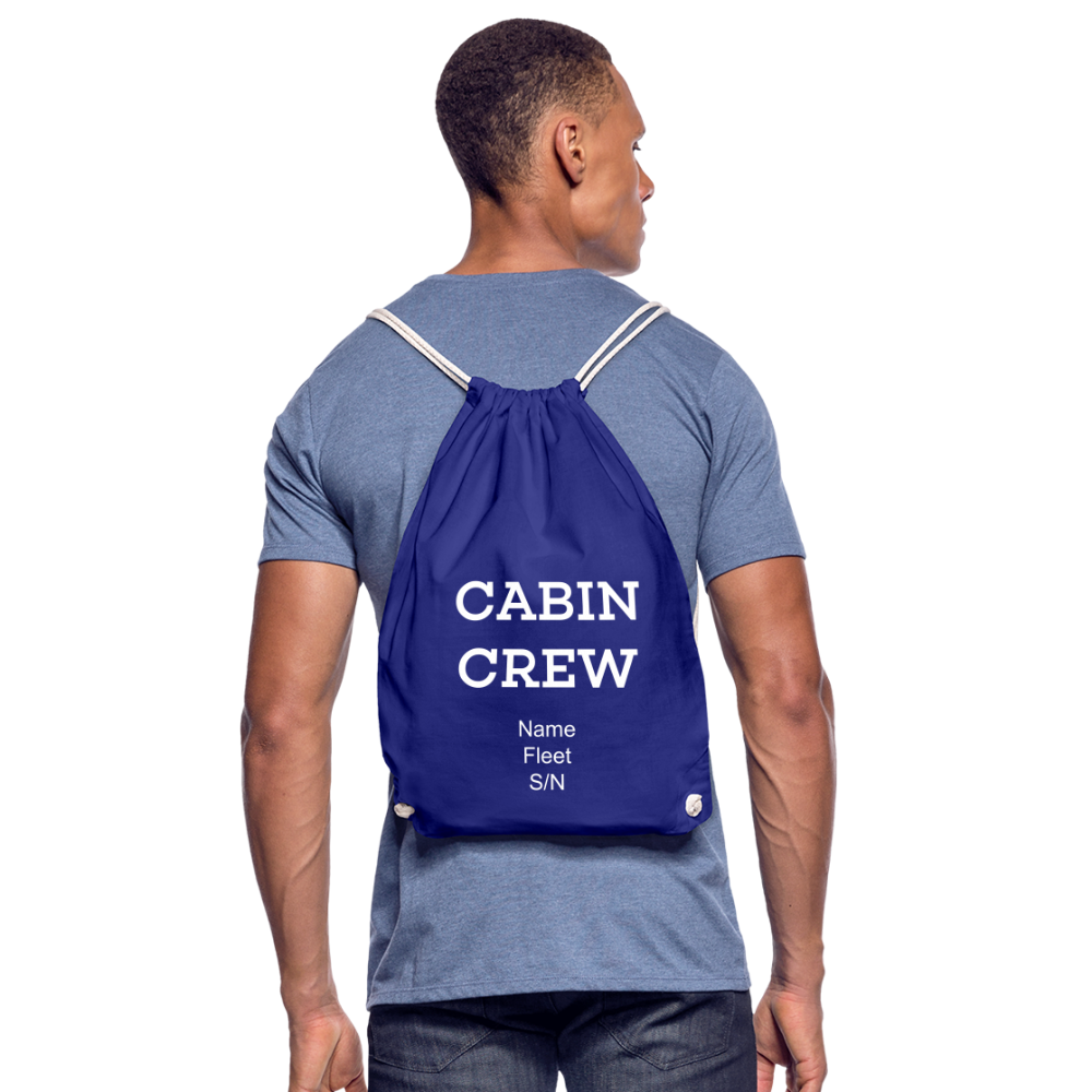 Cabin Crew Drawstring Bag - royal blue