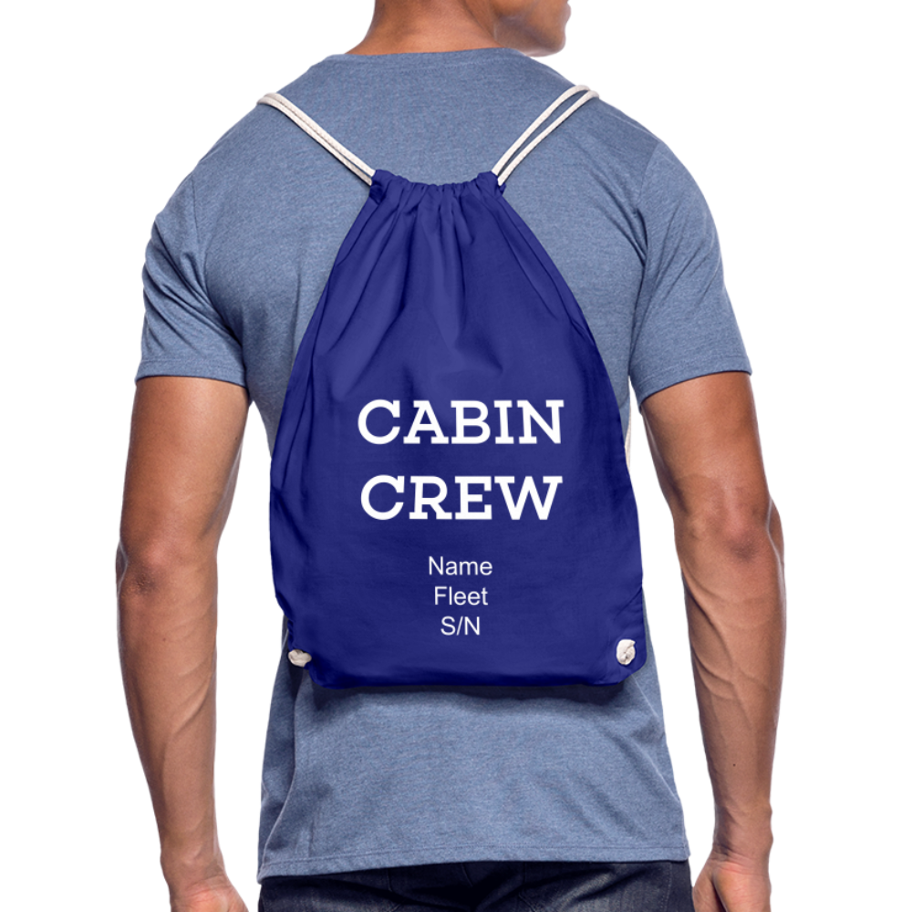 Cabin Crew Drawstring Bag - royal blue