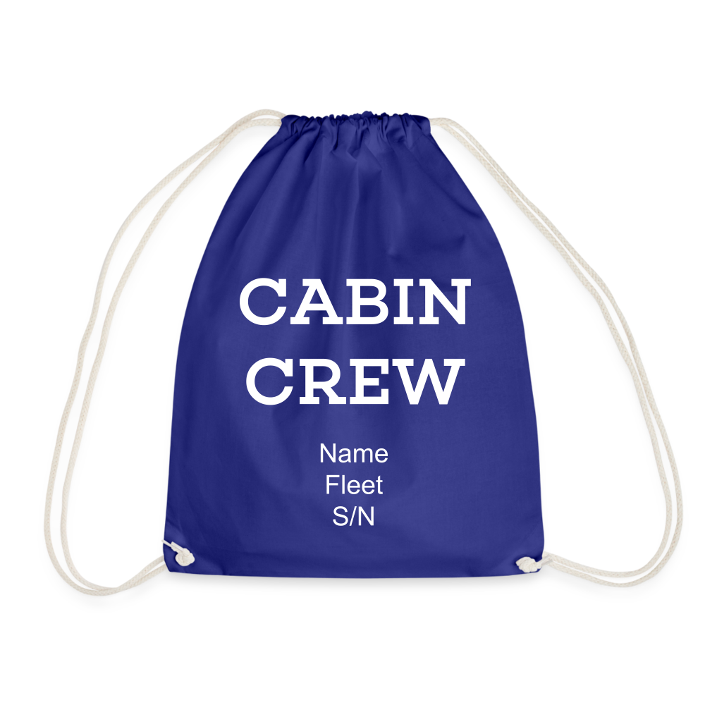 Cabin Crew Drawstring Bag - royal blue